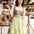 Wiesenzauber | Hellgrünes Vintage Kleid mit Spitze & Plissee-Rock – Knielang für Oktoberfest